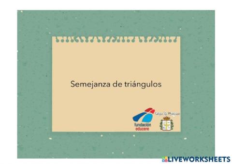 Semejanza de triángulos 1