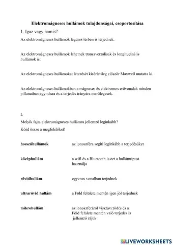 Elektromágneses hullámok