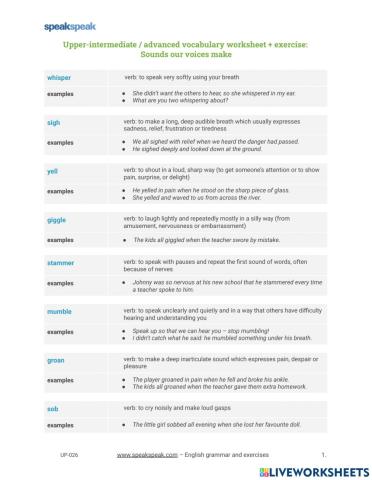 Sounds Our Voices Make