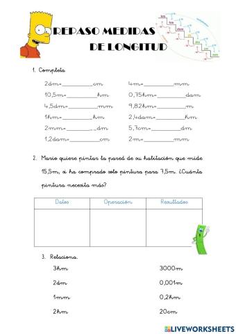 Repaso medidas de longitud