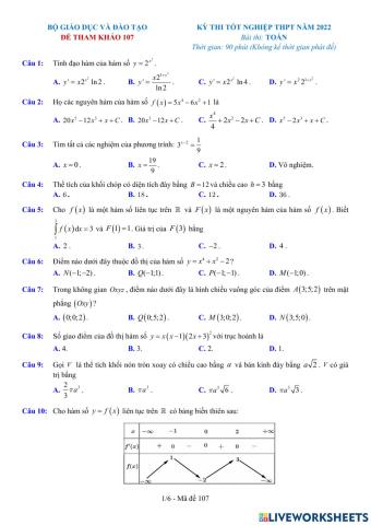 TNTHPT-MĐ-67-Đề ôn tập số 107