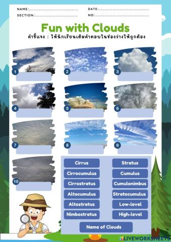 Types of clouds