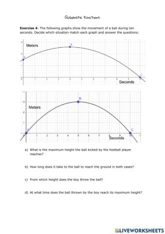Problems with Quadratic functions
