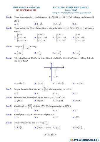 TNTHPT-MĐ-67-Đề ôn tập số 110