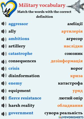 Military vocabulary