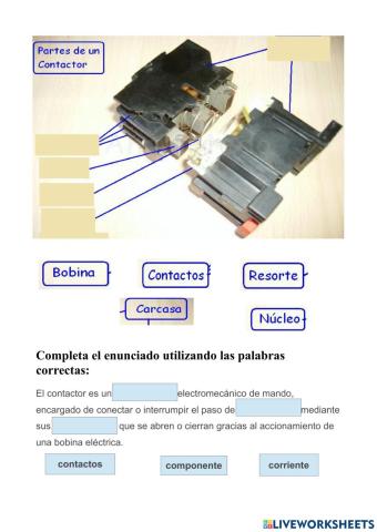 Partes de un contactor
