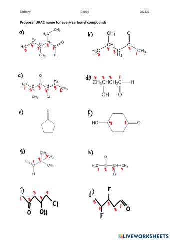 IUPAC carbonyl compounds