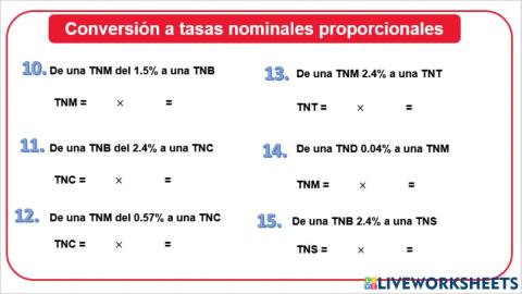 Tasas proporcionales 2