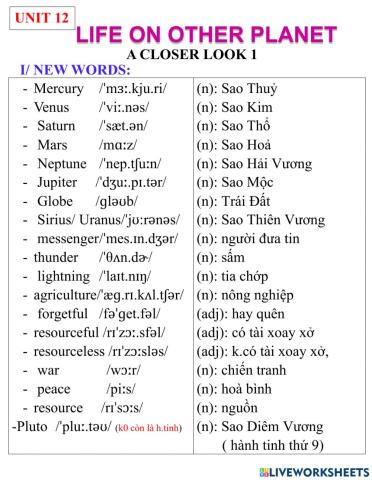 English 8- unit 12- a closer look 1