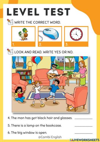 Level Test Kids