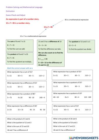 Mathematical Thinking Set 1