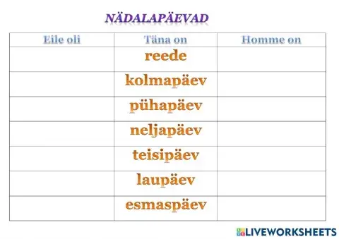 Nädalapäevad