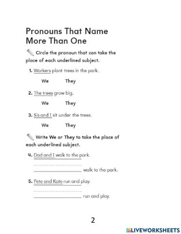 Subject Pronouns