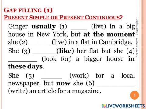 Present simple-present continuos