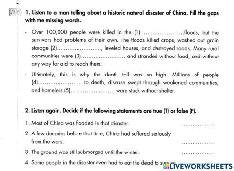 Listening Test - Grade 8 - Unit 9