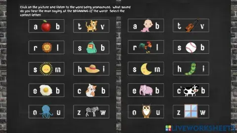 Match That BEGINNING Sound!