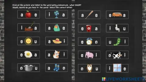 Pick That SHORT Vowel!
