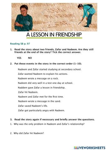 B1 Reading - Lesson in Friendship