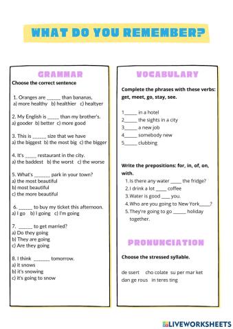 What do you remember?