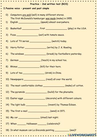 Written Test - practice RO3