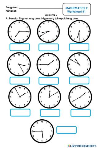 Math Q4 - Telling the Time