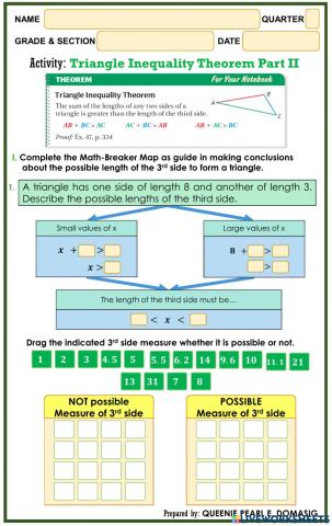 Triangle Inequality Theorem Part II