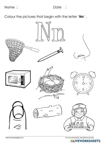 Phonics: letter n