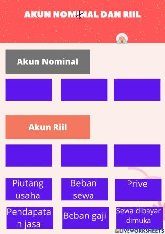 Drag Drop Akun Nominal Akun Beban