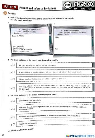 Business email of invitation