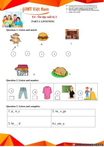 E4 ôn tập cuối kì 2