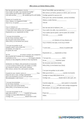 Mon amour Aitana y Zoilo