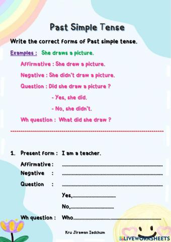 Past simple tense