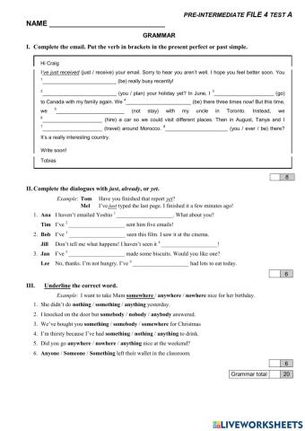 EF Pre-Intermediate File 4