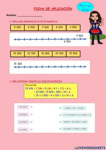 Recta numérica y descomposición