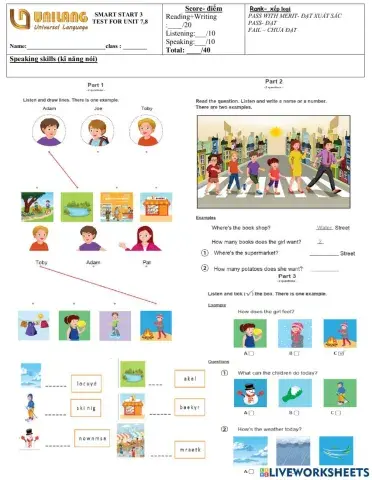 Test smart start 3 theme 7,8