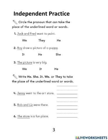 Subject Pronouns