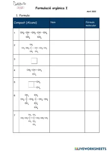 Formulació orgànica I