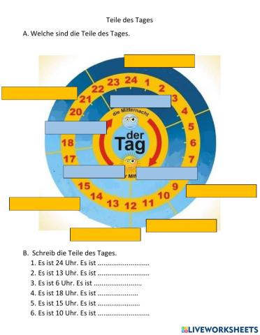 Tageszeiten und Begrüßungen