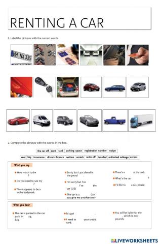Renting a car