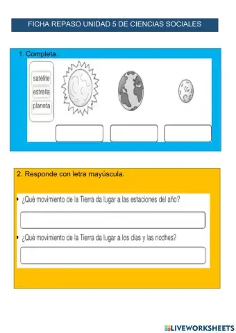 Ficha repaso unidad 5 ciencias sociales