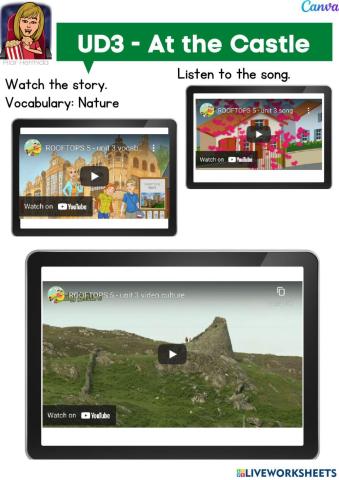 5EP UD3 Story vocabulay Nature At the Castle