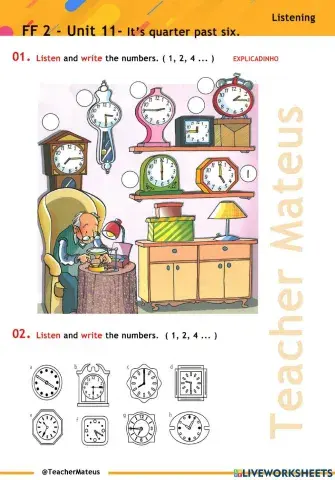 FF 2 - Unit 11 - It's quarter past six - Listening