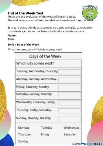 Days of The Week