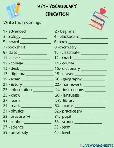 Key- education-vocabulary