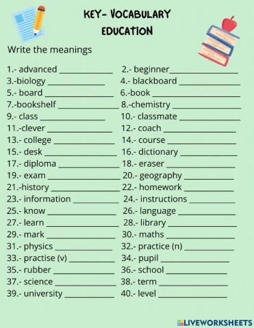 Key- education-vocabulary