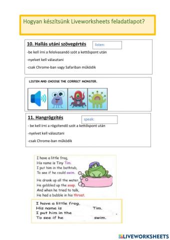 Hogyan készítsünk Liveworksheets feladatlapot? 2
