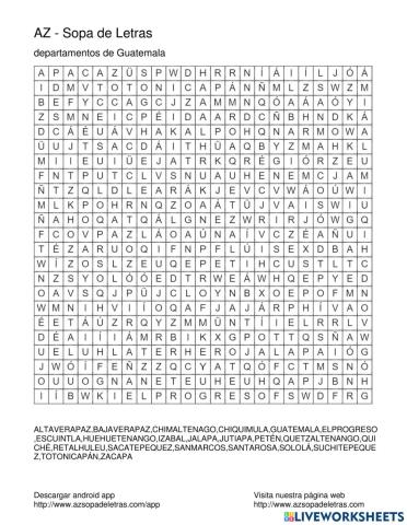 Departamentos de guatemala