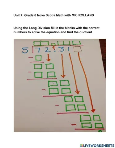 Long Division Unit 7