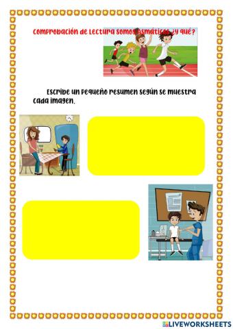 Comprobación de lectura Somos asmáticos ¿y qué-?