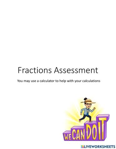 Fractions Assessment